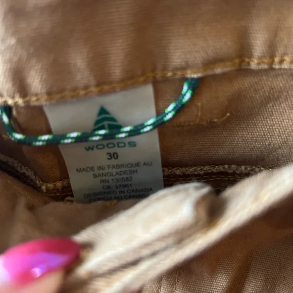 Woods Men's Brown/Tan Cargo Shorts 30 - Picture 4 of 6